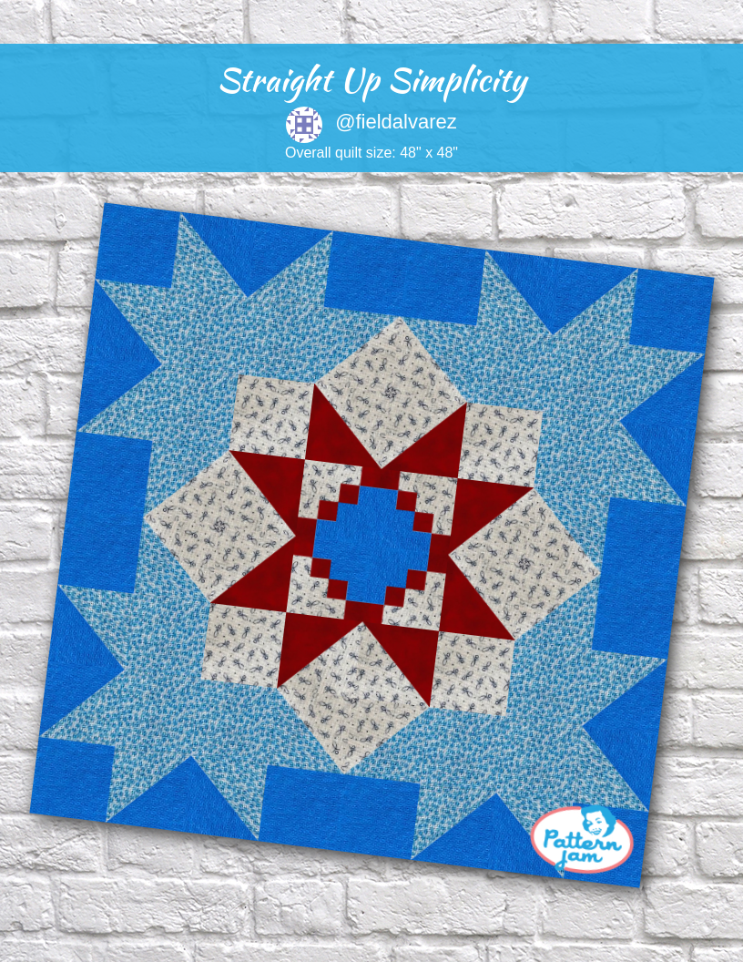 Straight Up Simplicity - custom quilt designed by &#64;fieldalvarez using PatternJam quilt design software
