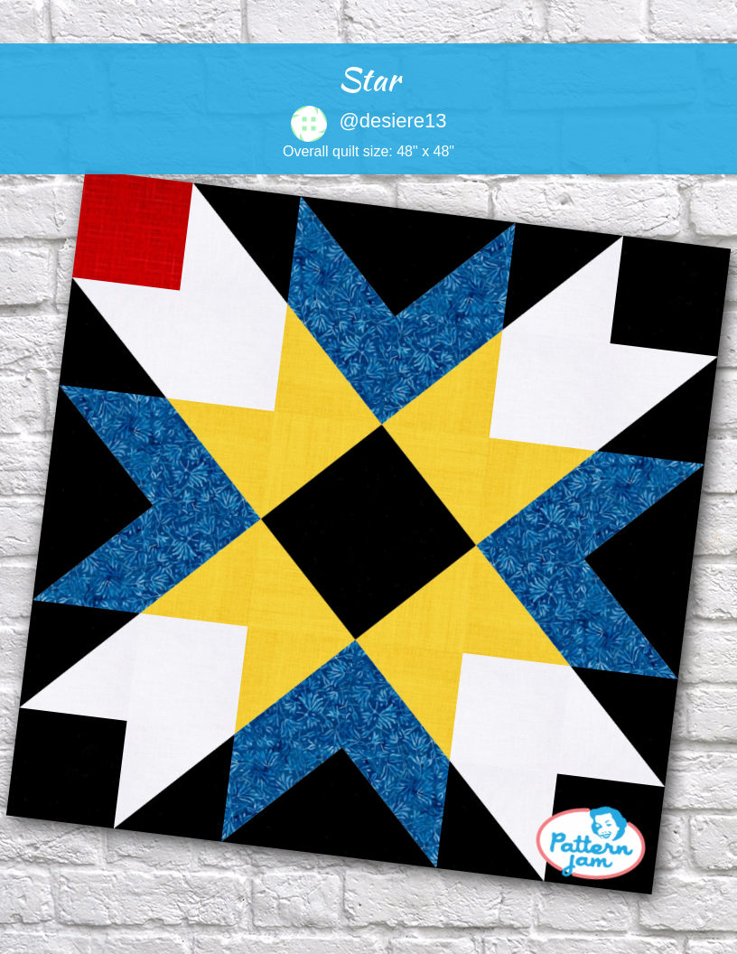 star - custom quilt designed by &#64;desiere13 using PatternJam quilt design software