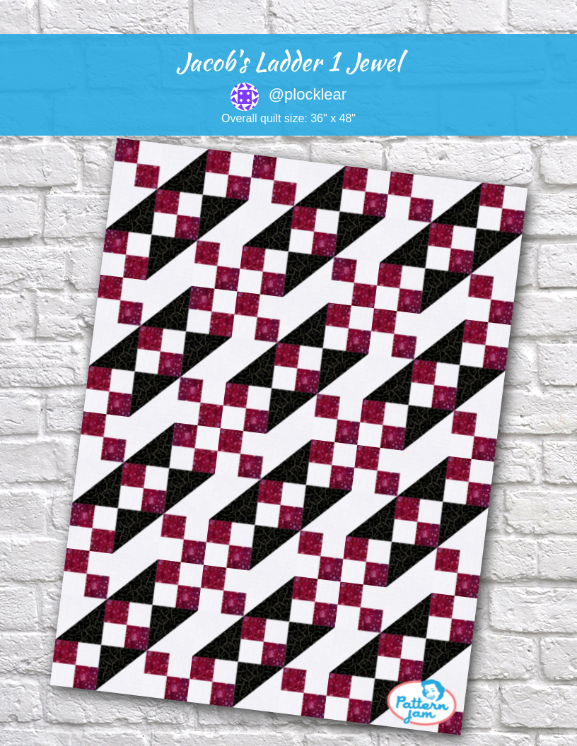 Jacob's Ladder 1 Jewel - custom quilt designed by &#64;plocklear using PatternJam quilt design software
