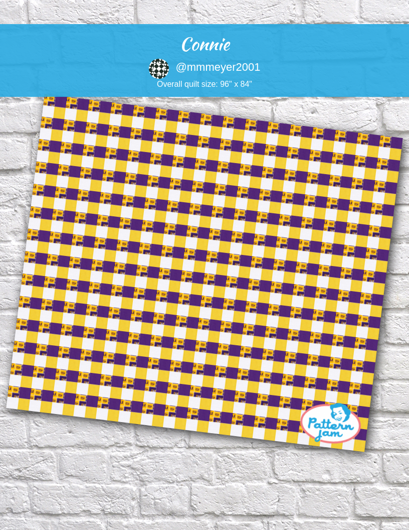 connie - custom quilt designed by &#64;mmmeyer2001 using PatternJam quilt design software