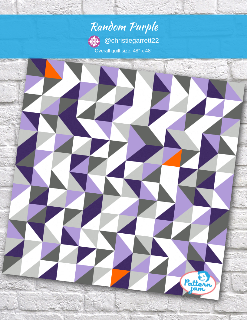 Random purple - custom quilt designed by &#64;christiegarrett22 using PatternJam quilt design software