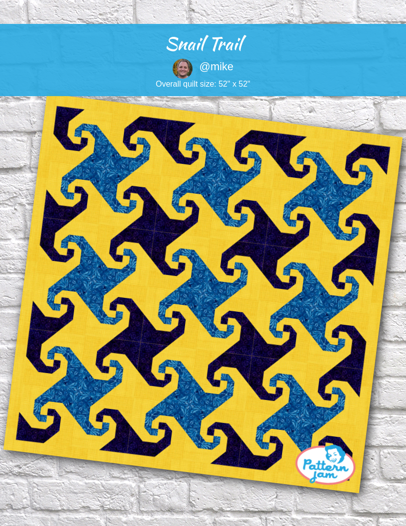 snail trail - custom quilt designed by &#64;mike using PatternJam quilt design software