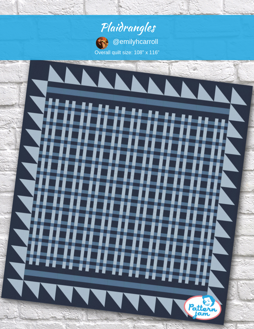 plaidrangles - custom quilt designed by &#64;emilyhcarroll using PatternJam quilt design software