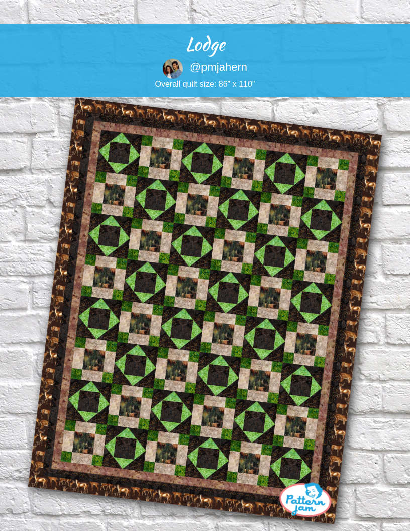 Lodge - custom quilt designed by &#64;pmjahern using PatternJam quilt design software