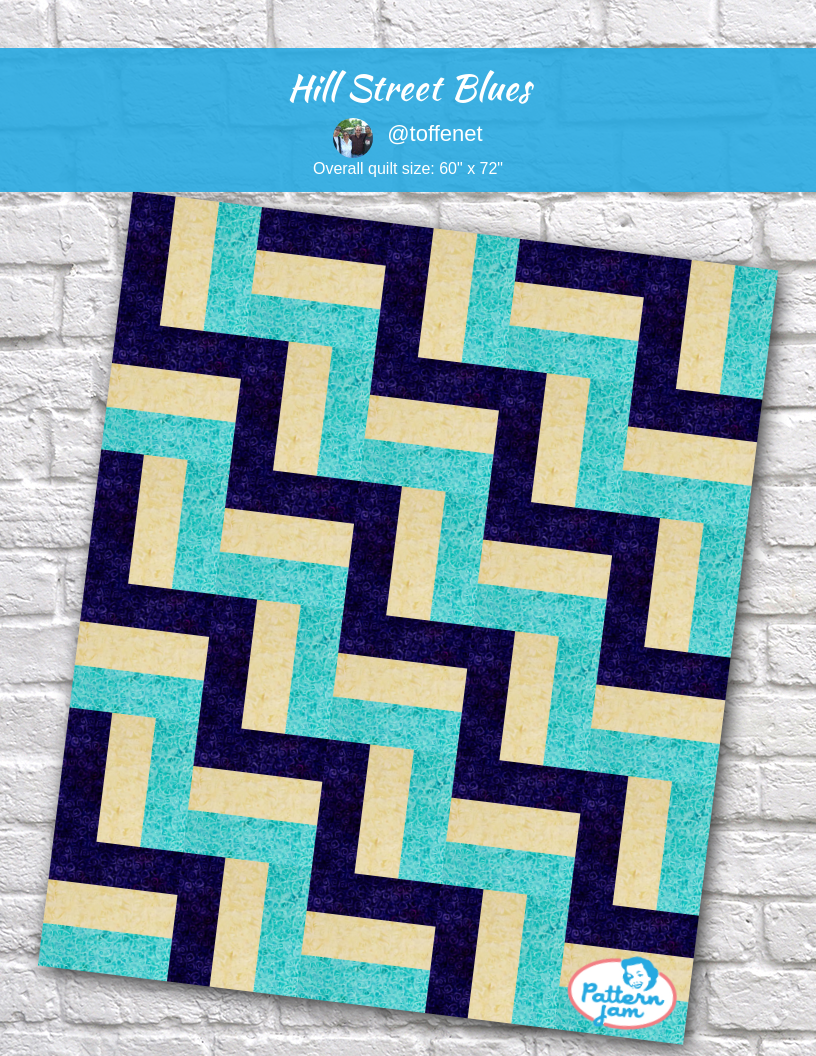 hill street blues - custom quilt designed by &#64;toffenet using PatternJam quilt design software