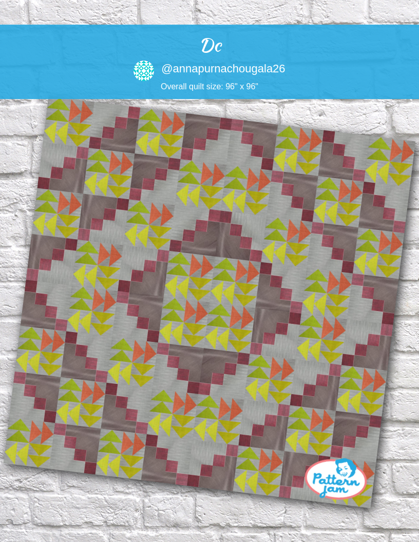 dc - custom quilt designed by &#64;annapurnachougala26 using PatternJam quilt design software
