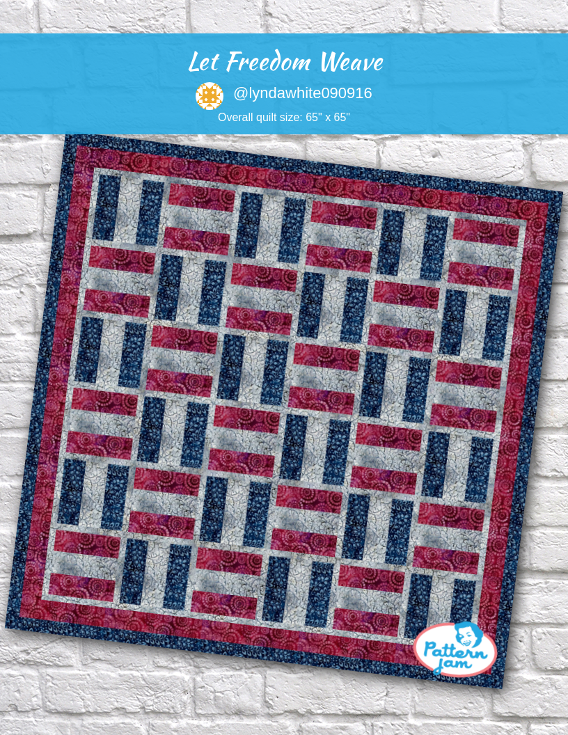 Let Freedom Weave - custom quilt designed by &#64;lyndawhite090916 using PatternJam quilt design software