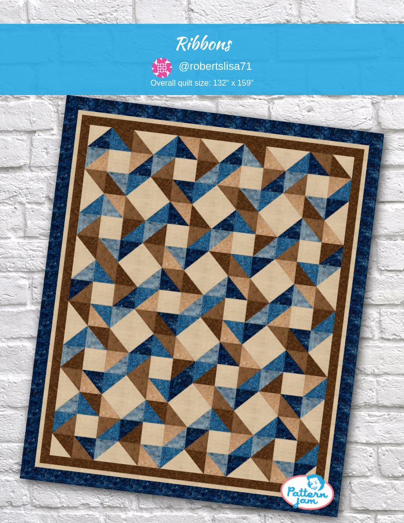 Ribbons - custom quilt designed by &#64;robertslisa71 using PatternJam quilt design software