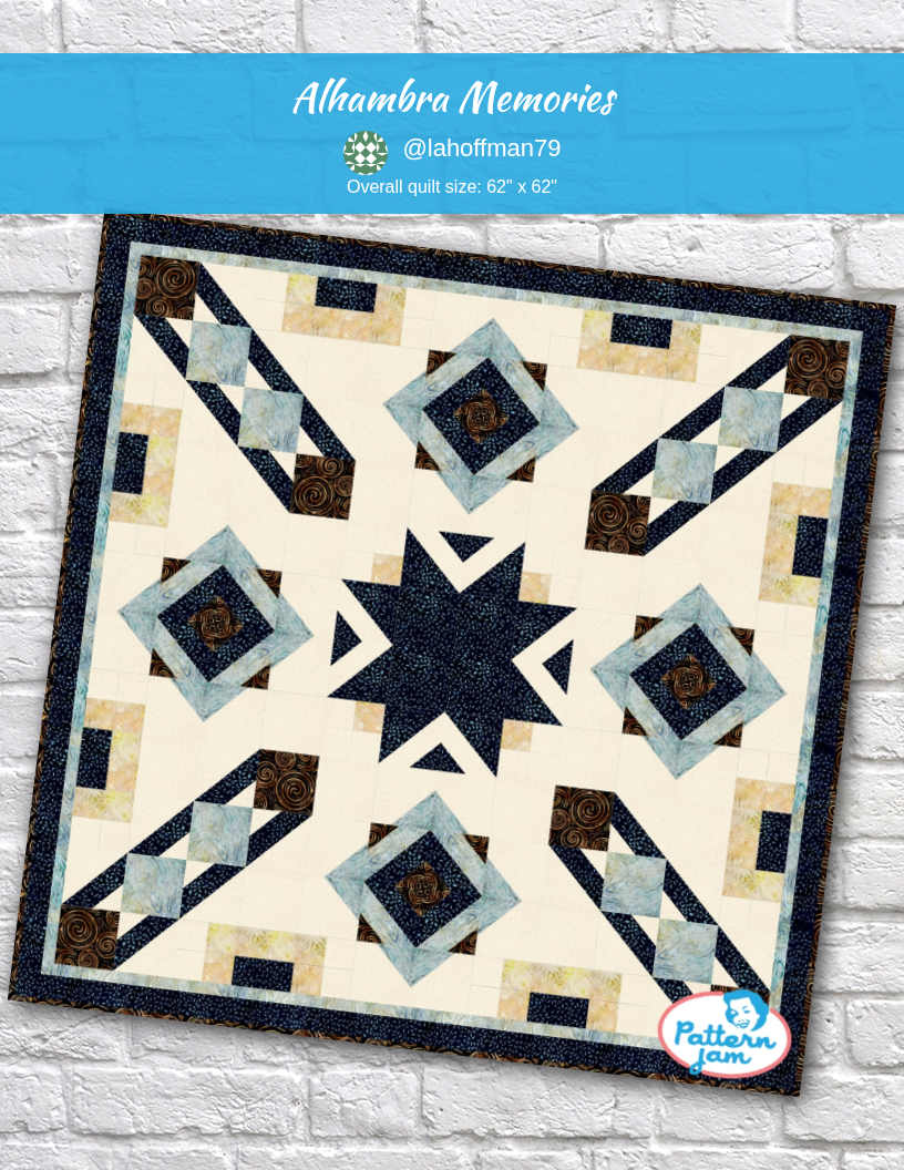 Alhambra Memories - custom quilt designed by &#64;lahoffman79 using PatternJam quilt design software