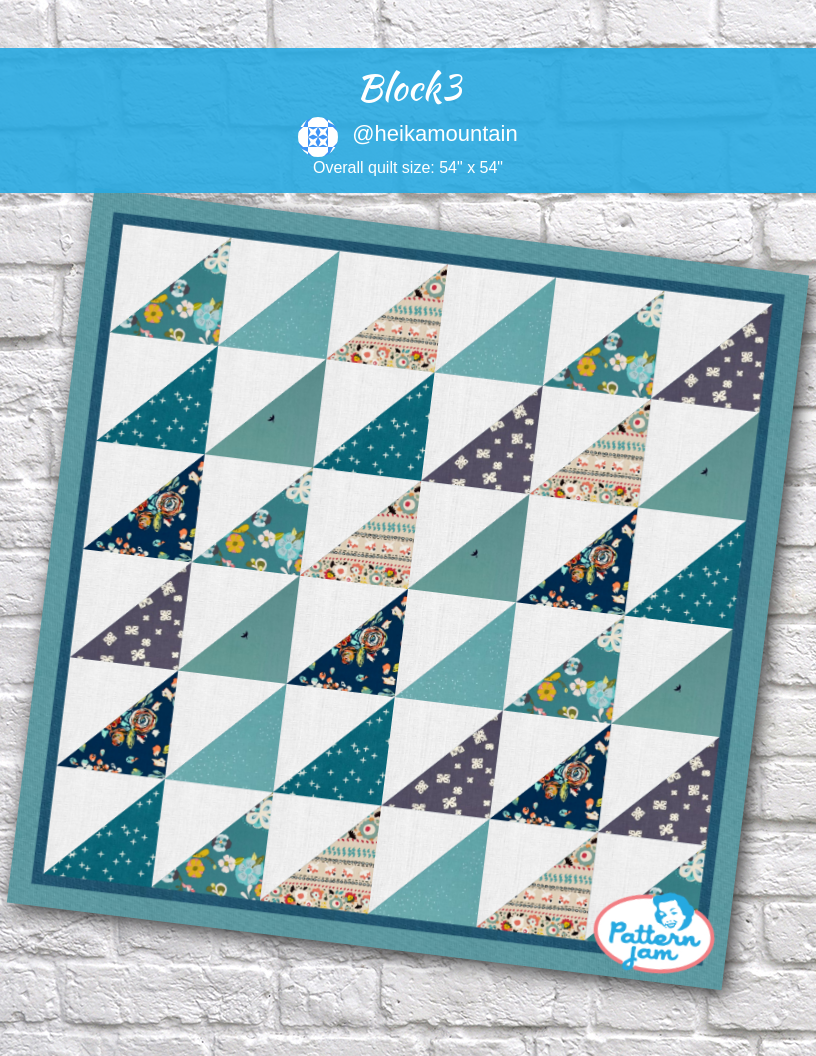 Block3 - custom quilt designed by &#64;heikamountain using PatternJam quilt design software