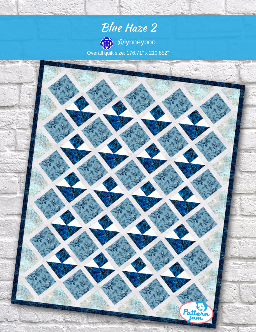 Blue Haze 2 - custom quilt designed by &#64;lynneyboo using PatternJam quilt design software