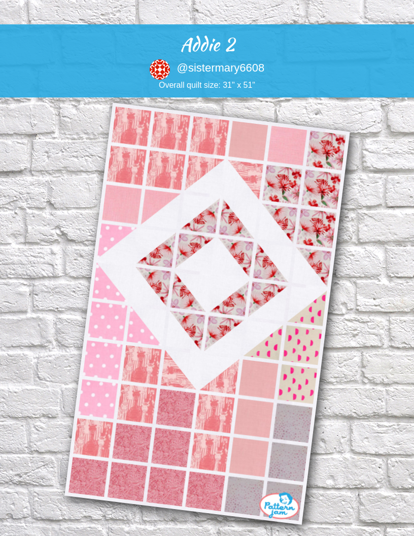 Addie 2 - custom quilt designed by &#64;sistermary6608 using PatternJam quilt design software