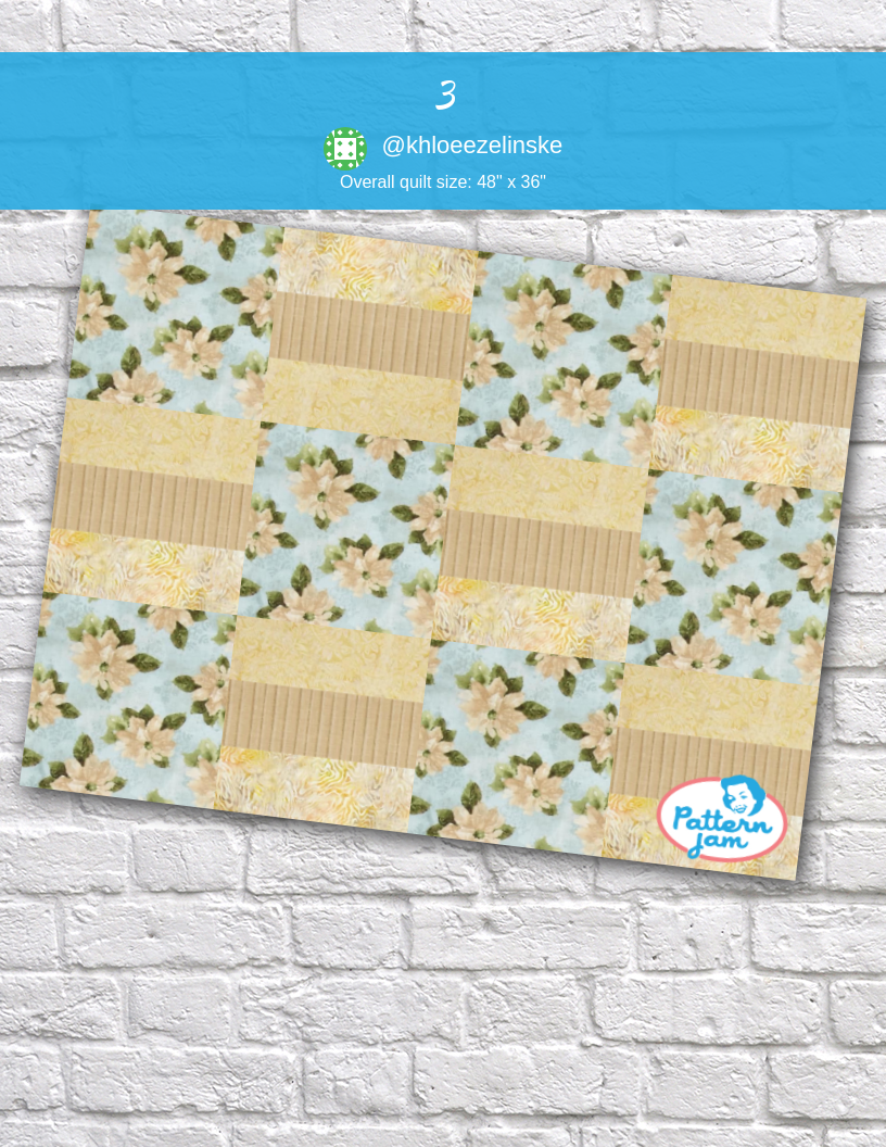 3 - custom quilt designed by &#64;khloeezelinske using PatternJam quilt design software
