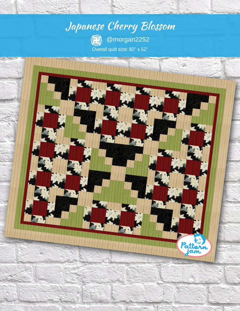 Japanese Cherry Blossom - custom quilt designed by &#64;morgan2252 using PatternJam quilt design software