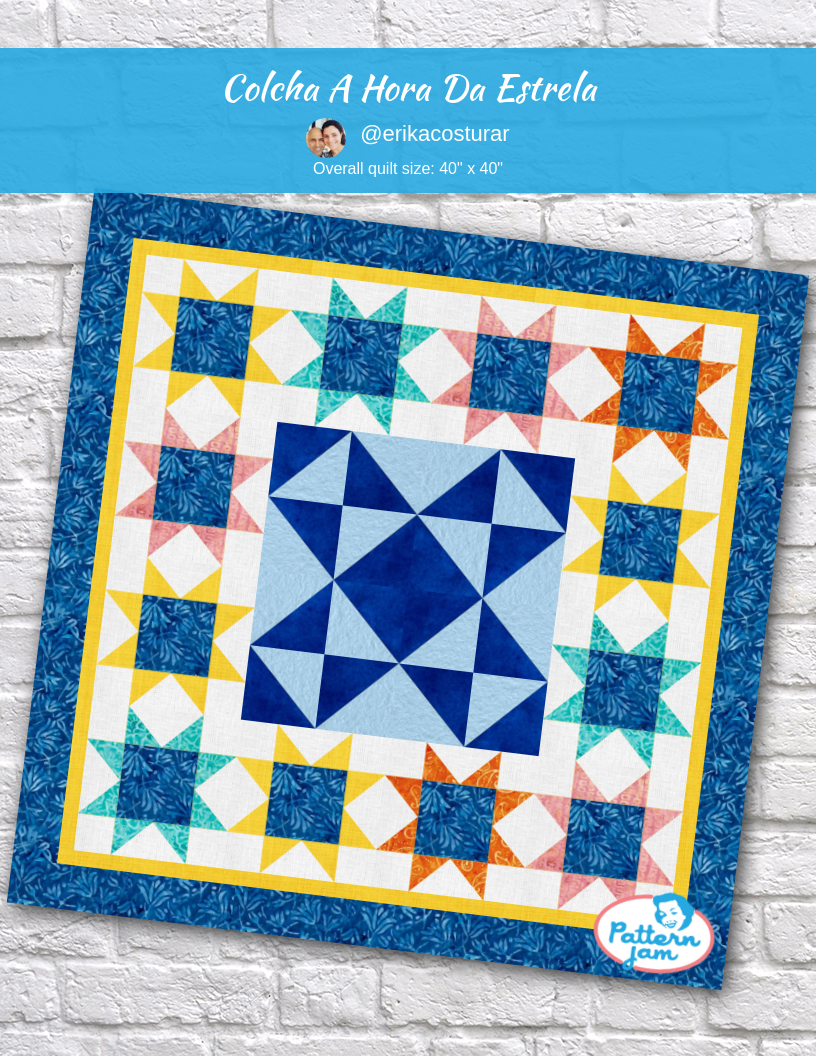Colcha a hora da estrela - custom quilt designed by &#64;erikacosturar using PatternJam quilt design software