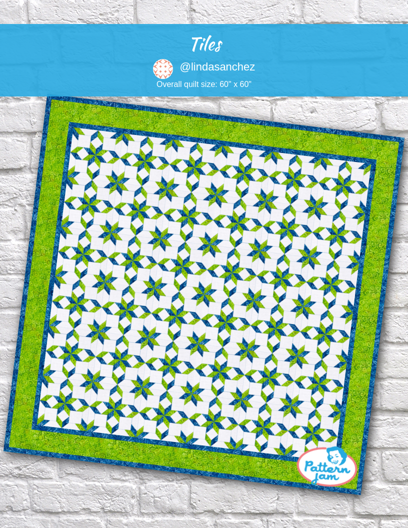 Tiles - custom quilt designed by &#64;lindasanchez using PatternJam quilt design software