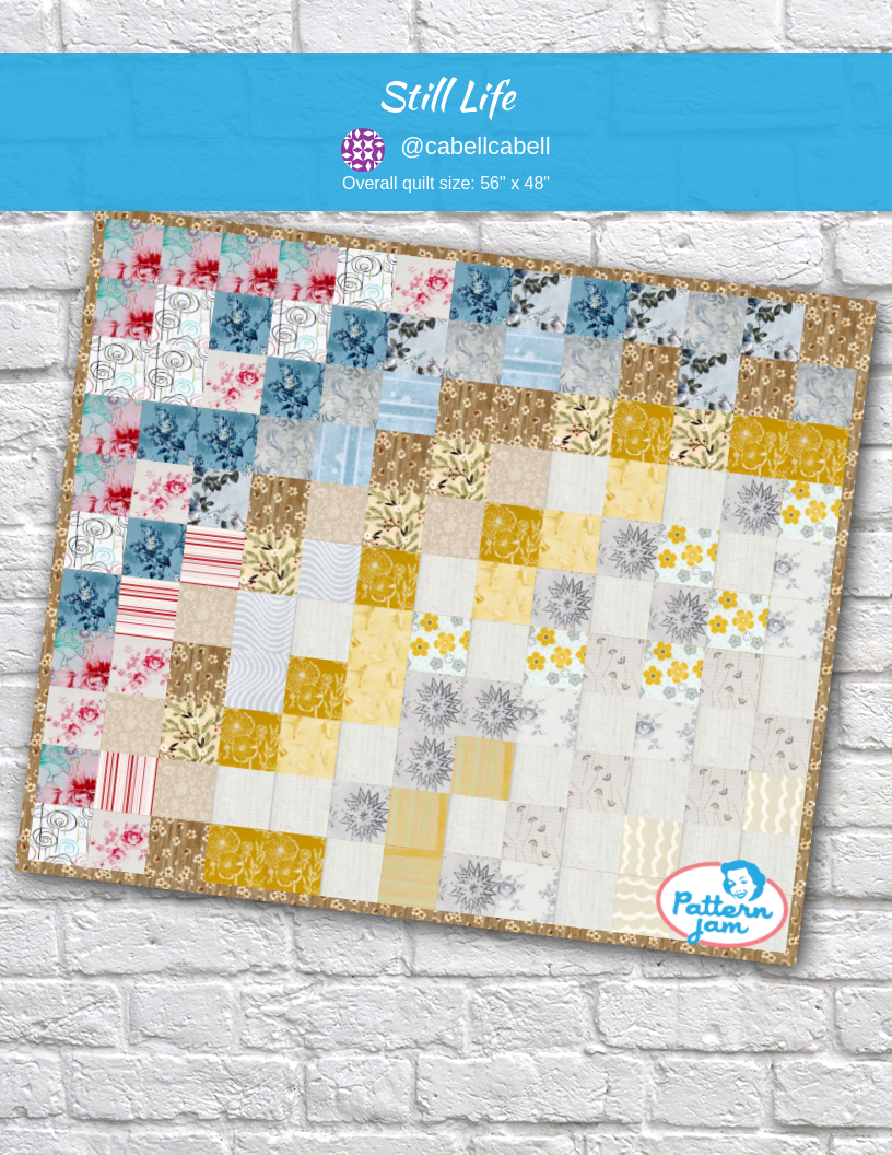 Still Life - custom quilt designed by &#64;cabellcabell using PatternJam quilt design software