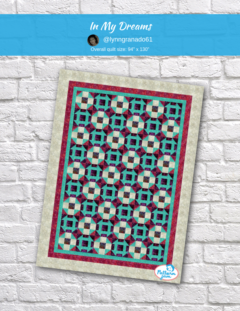 In My Dreams - custom quilt designed by &#64;lynngranado61 using PatternJam quilt design software