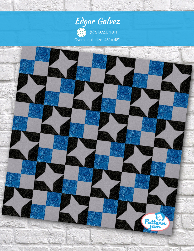 Edgar Galvez - custom quilt designed by &#64;skezerian using PatternJam quilt design software
