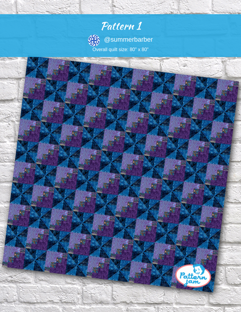 pattern 1 - custom quilt designed by &#64;summerbarber using PatternJam quilt design software