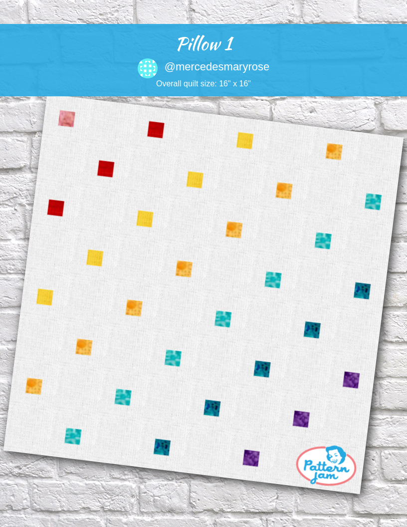 pillow 1 - custom quilt designed by &#64;mercedesmaryrose using PatternJam quilt design software