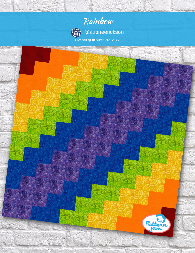 Rainbow - custom quilt designed by &#64;aubrieerickson using PatternJam quilt design software