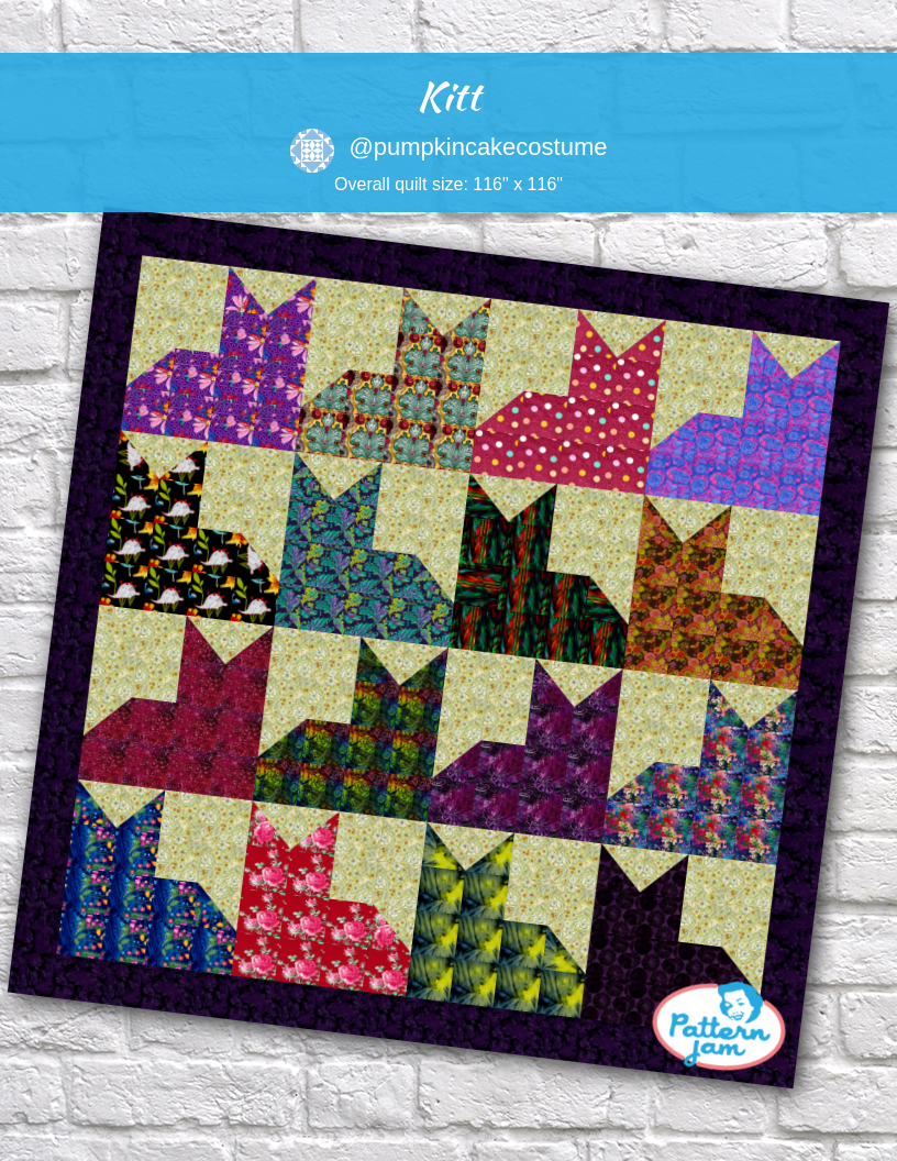 kitt - custom quilt designed by &#64;pumpkincakecostume using PatternJam quilt design software