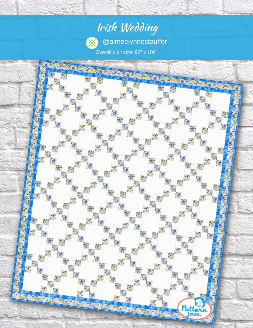 Irish Wedding - custom quilt designed by &#64;aimeelynnestauffer using PatternJam quilt design software