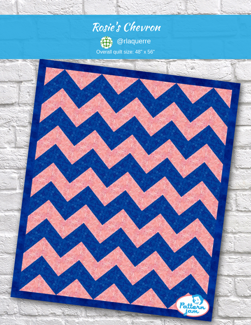 Rosie's Chevron - custom quilt designed by &#64;rlaquerre using PatternJam quilt design software