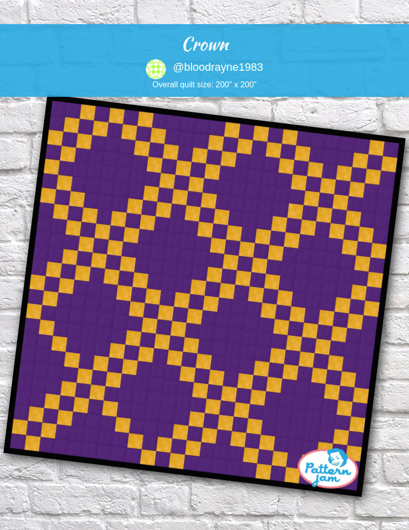 crown - custom quilt designed by @bloodrayne1983 using PatternJam quilt design software