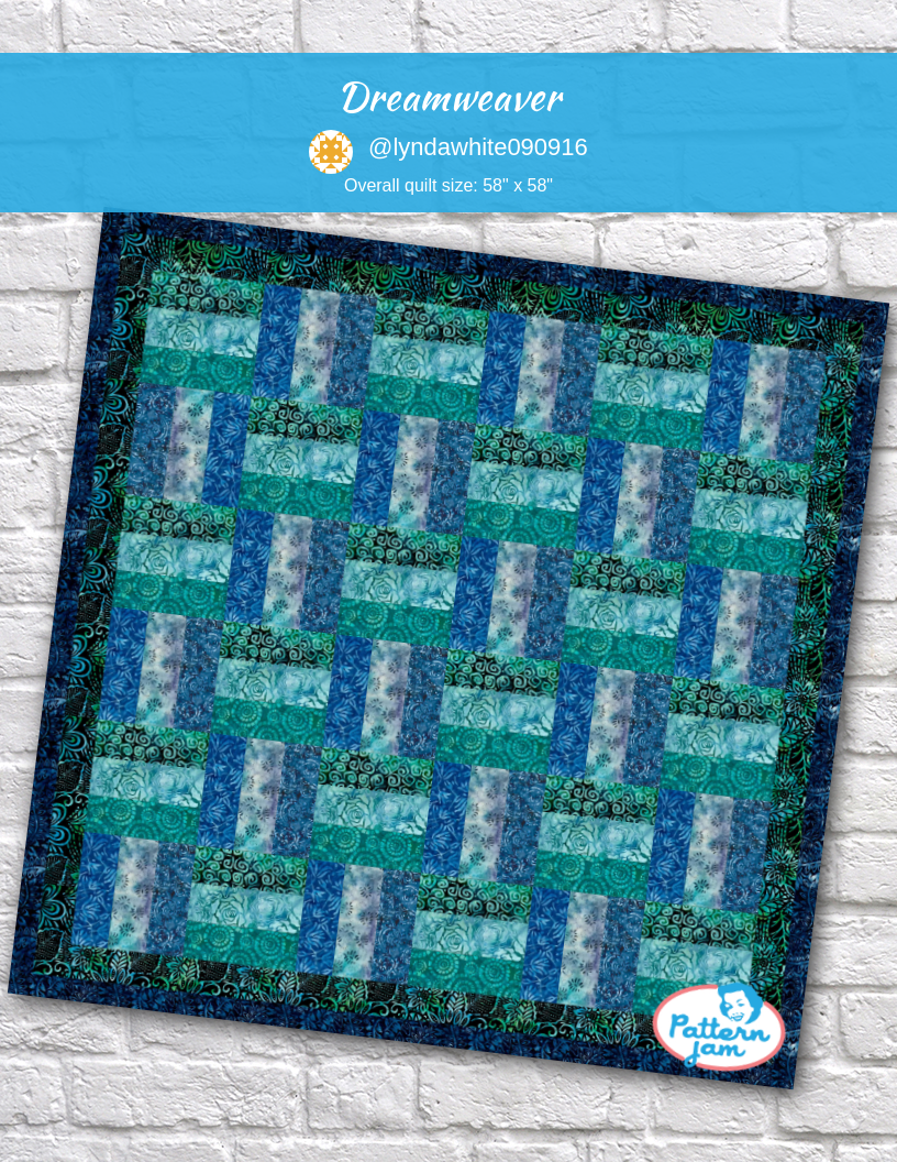 Dreamweaver - custom quilt designed by &#64;lyndawhite090916 using PatternJam quilt design software