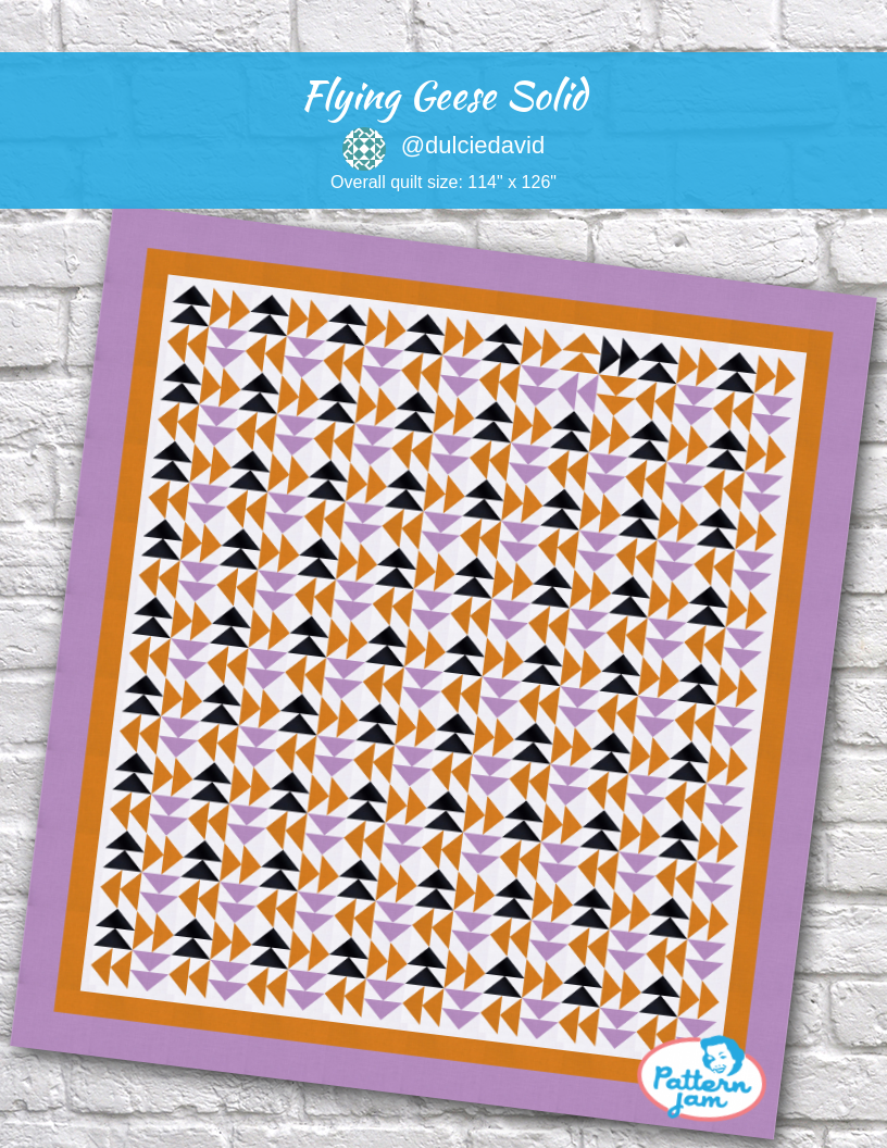Flying Geese Solid - custom quilt designed by &#64;dulciedavid using PatternJam quilt design software