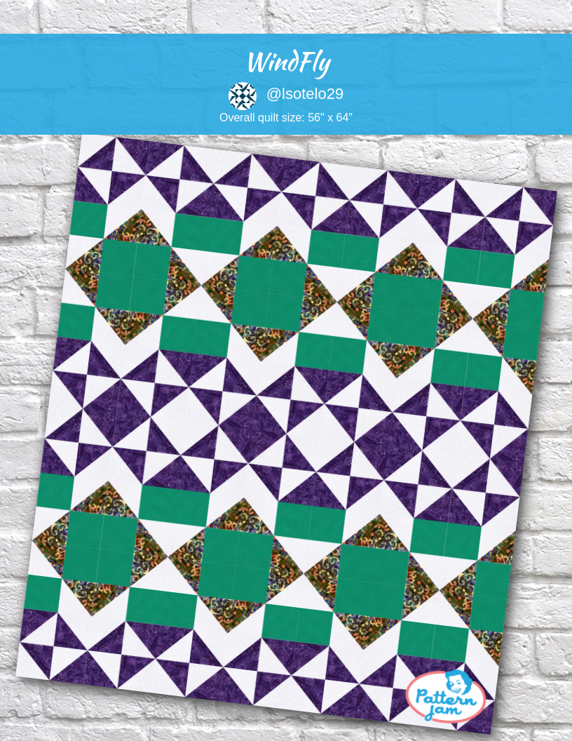 WindFly - custom quilt designed by &#64;lsotelo29 using PatternJam quilt design software