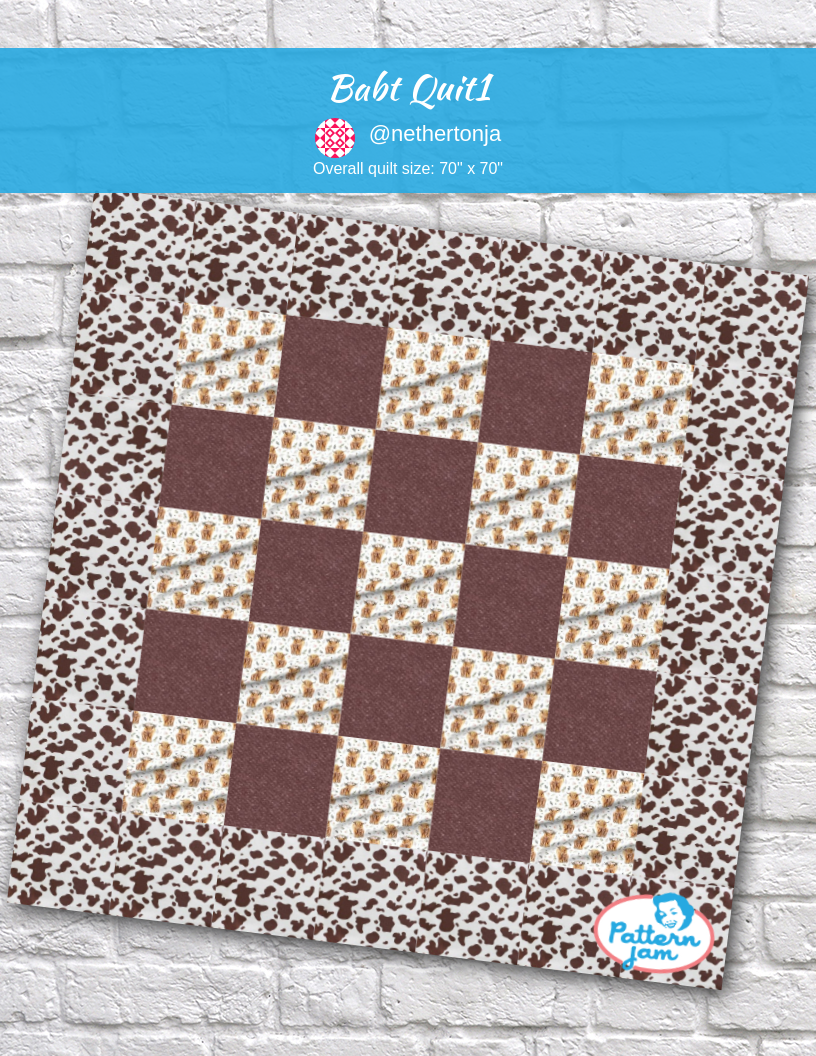 babt quit1 - custom quilt designed by &#64;nethertonja using PatternJam quilt design software