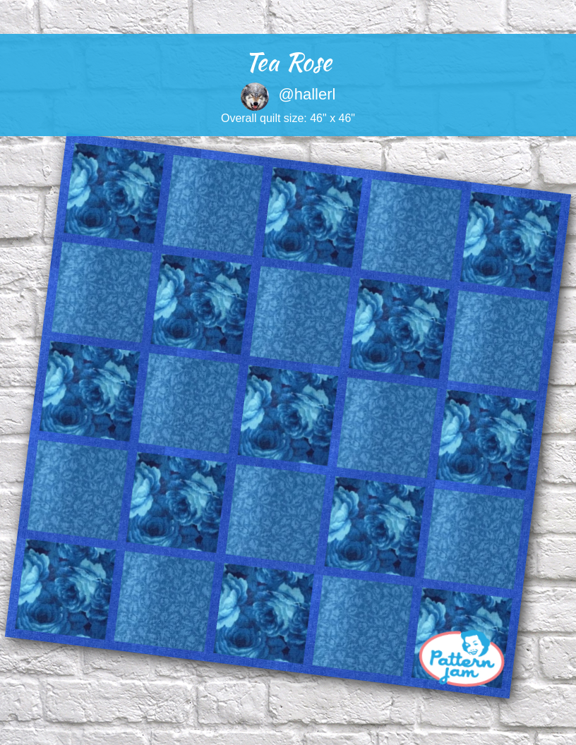 Tea Rose - custom quilt designed by &#64;hallerl using PatternJam quilt design software