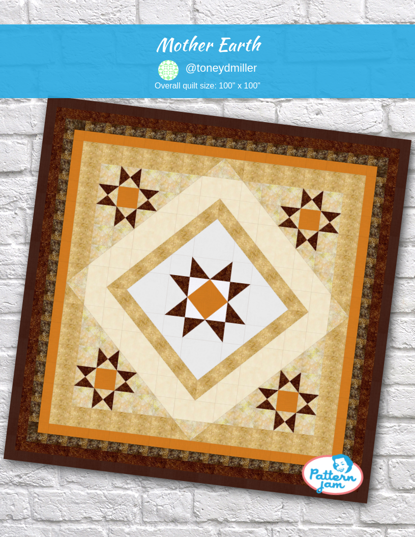 Mother Earth - custom quilt designed by &#64;toneydmiller using PatternJam quilt design software