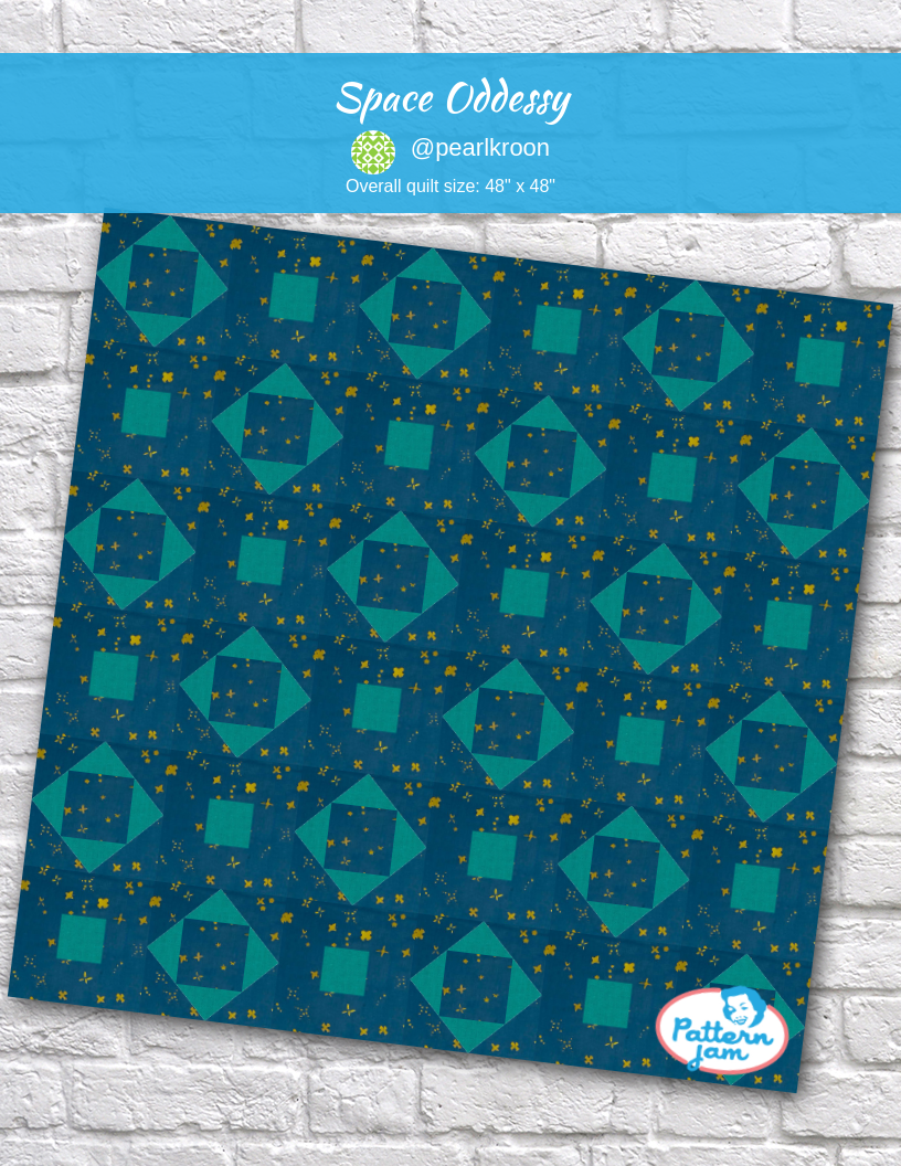 Space Oddessy - custom quilt designed by &#64;pearlkroon using PatternJam quilt design software