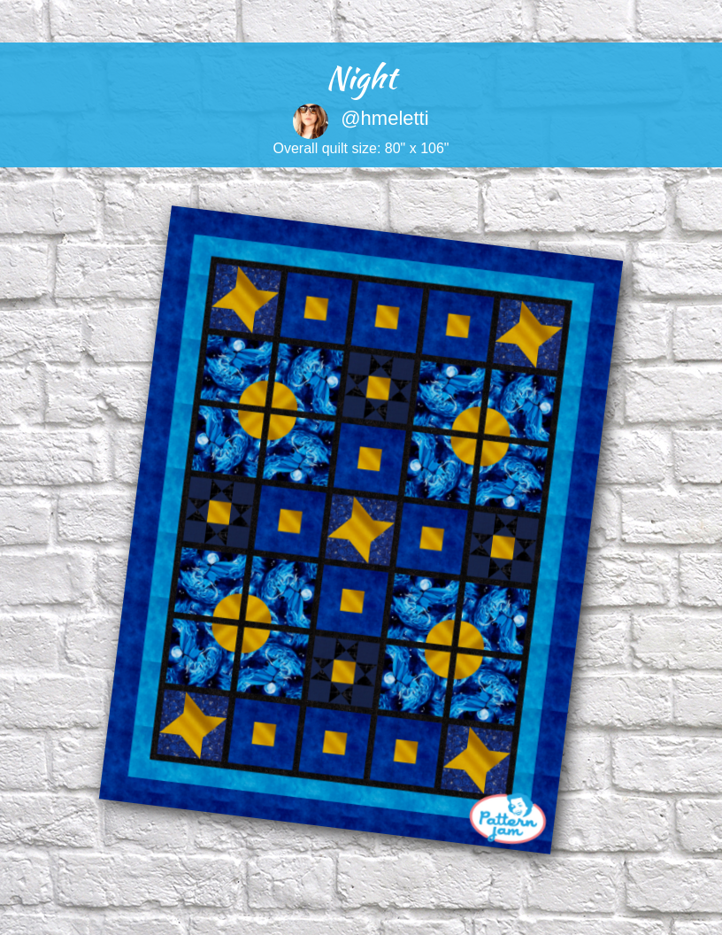 Night - custom quilt designed by &#64;hmeletti using PatternJam quilt design software