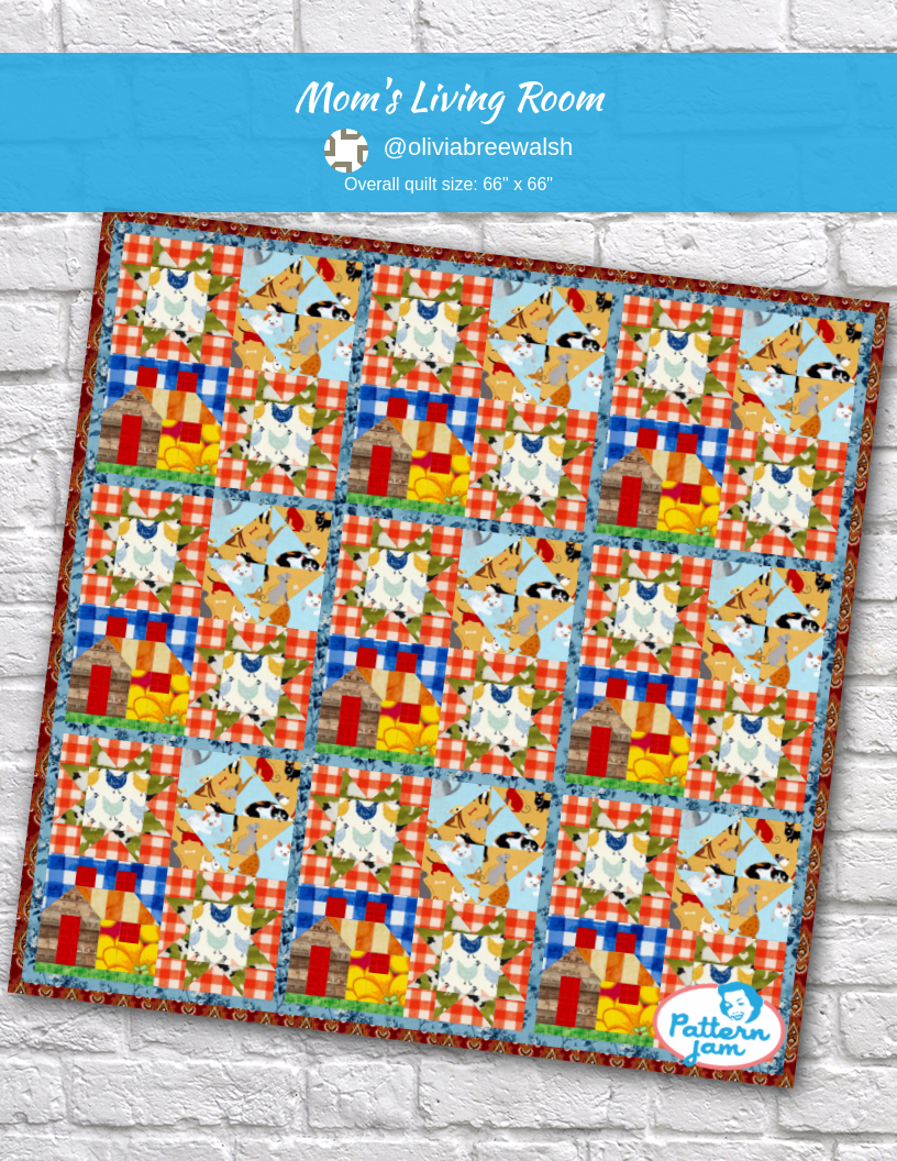 Mom's Living Room - custom quilt designed by &#64;oliviabreewalsh using PatternJam quilt design software