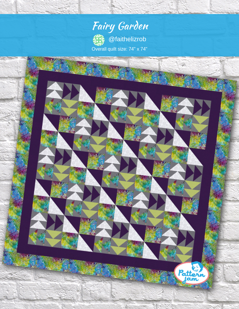Fairy Garden - custom quilt designed by &#64;faithelizrob using PatternJam quilt design software