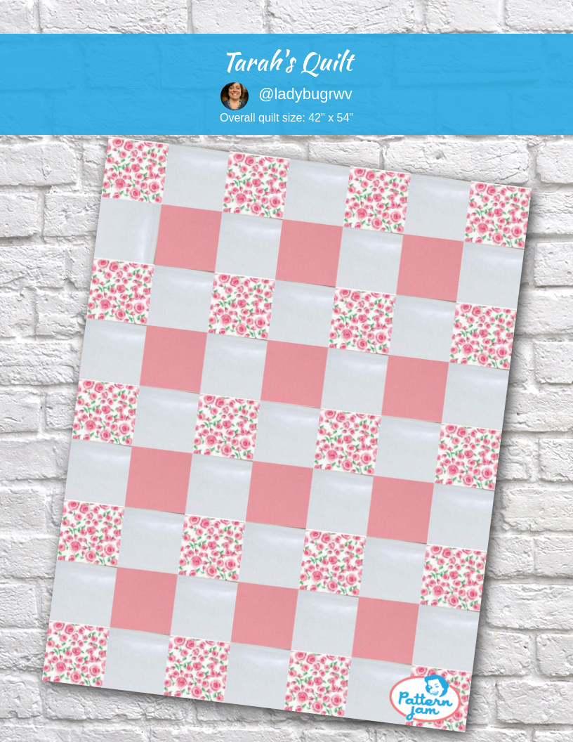 Tarah's quilt - custom quilt designed by &#64;ladybugrwv using PatternJam quilt design software