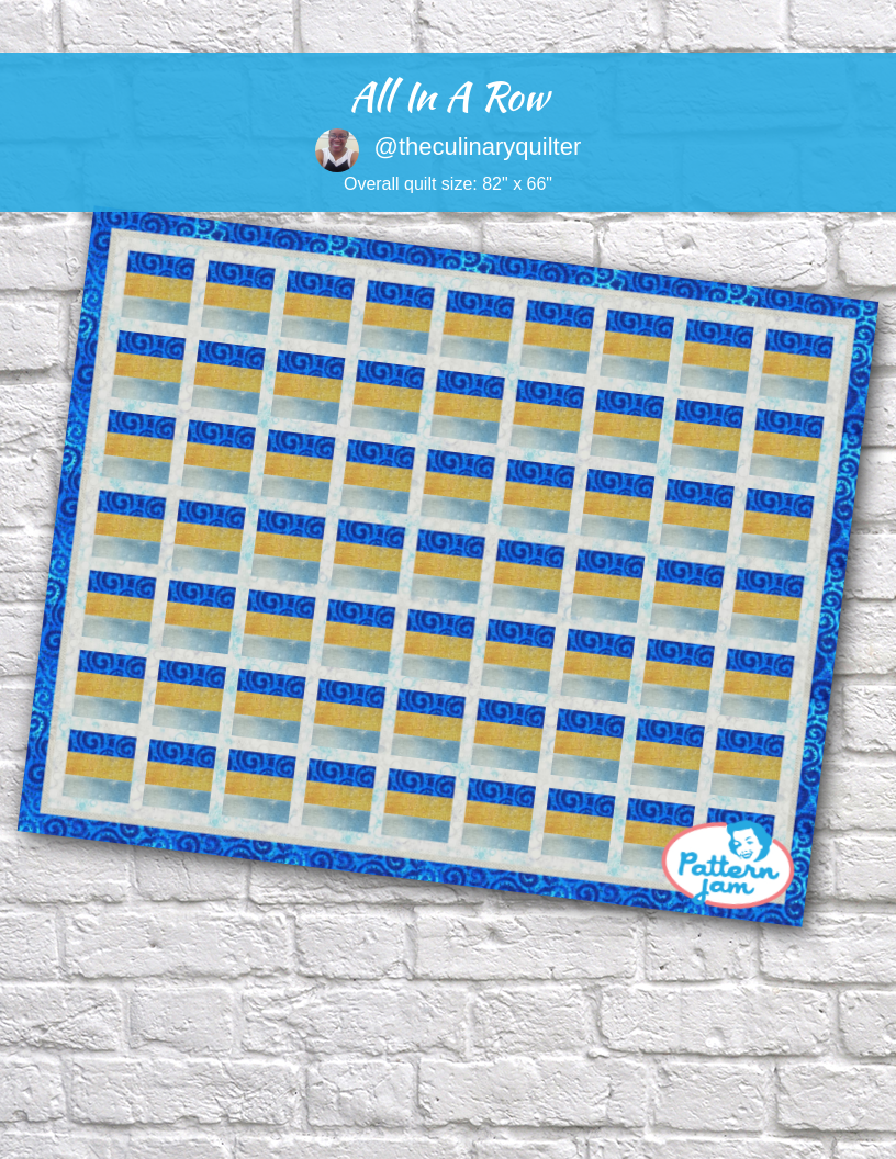 All In A Row - custom quilt designed by &#64;theculinaryquilter using PatternJam quilt design software
