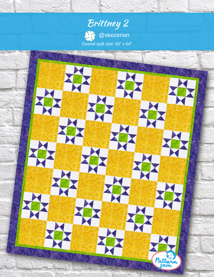 Brittney 2 - custom quilt designed by &#64;skezerian using PatternJam quilt design software