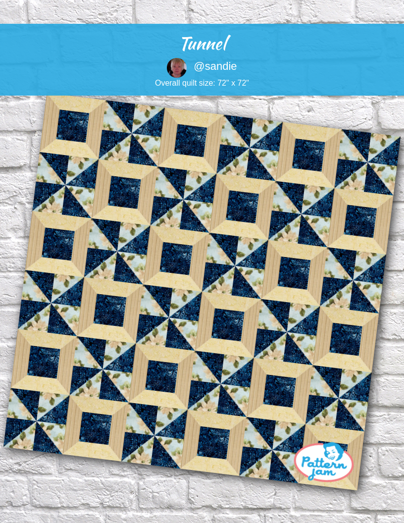 Tunnel - custom quilt designed by &#64;sandie using PatternJam quilt design software
