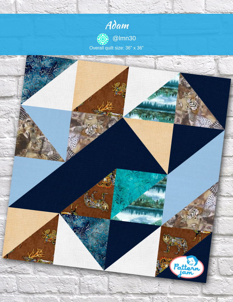 Adam - custom quilt designed by &#64;lmn30 using PatternJam quilt design software