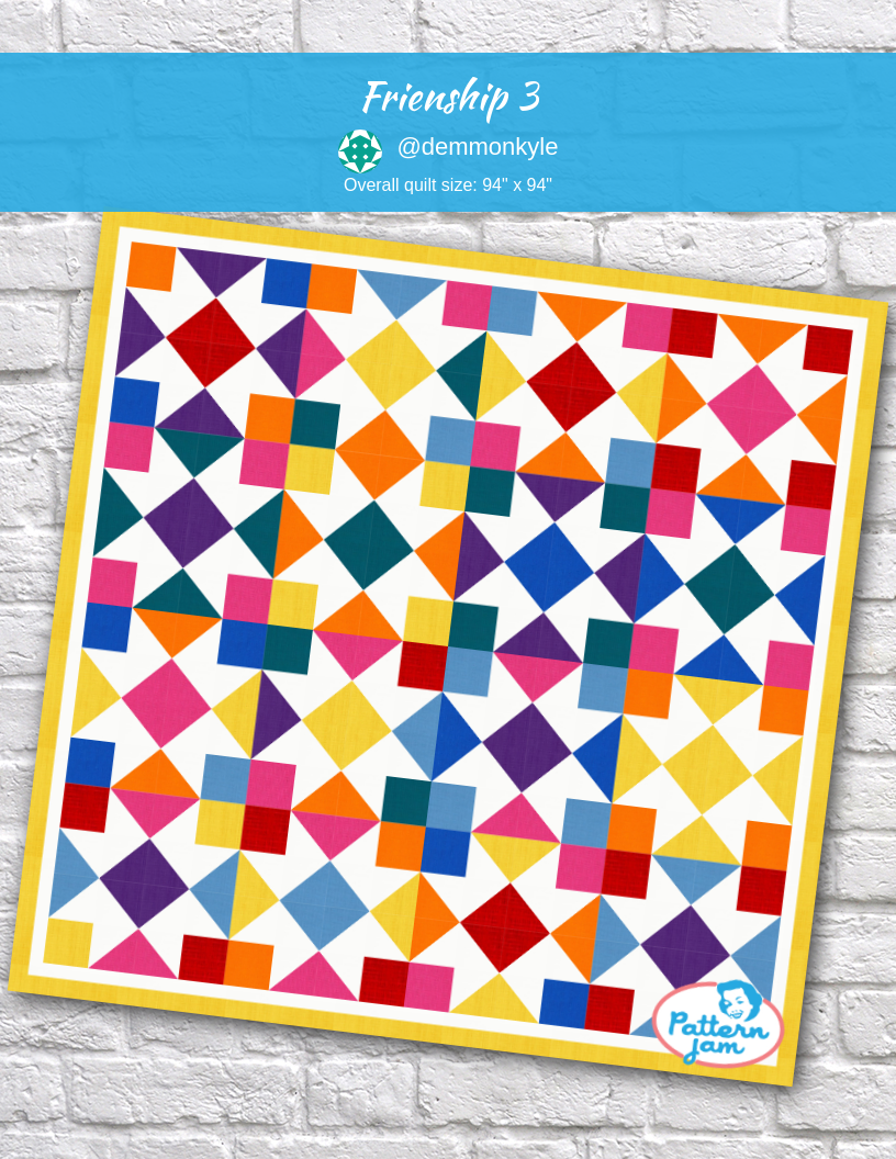 frienship 3 - custom quilt designed by &#64;demmonkyle using PatternJam quilt design software