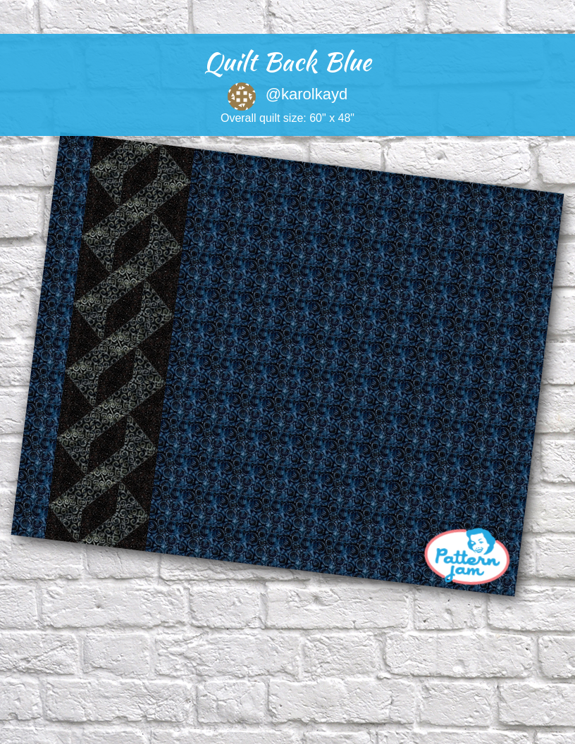 Quilt Back Blue - custom quilt designed by &#64;karolkayd using PatternJam quilt design software