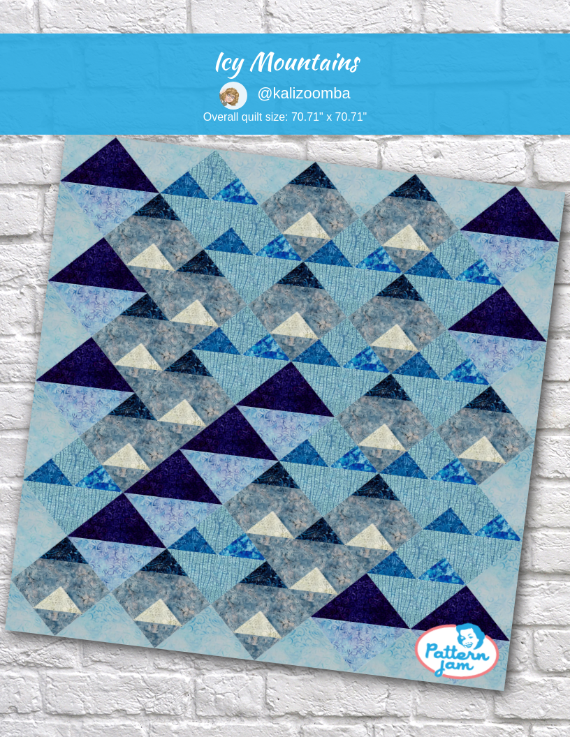 Icy Mountains - custom quilt designed by &#64;kalizoomba using PatternJam quilt design software