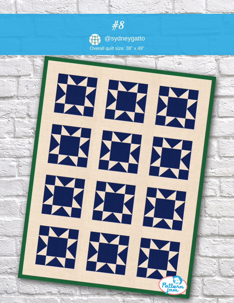 #8 - custom quilt designed by &#64;sydneygatto using PatternJam quilt design software