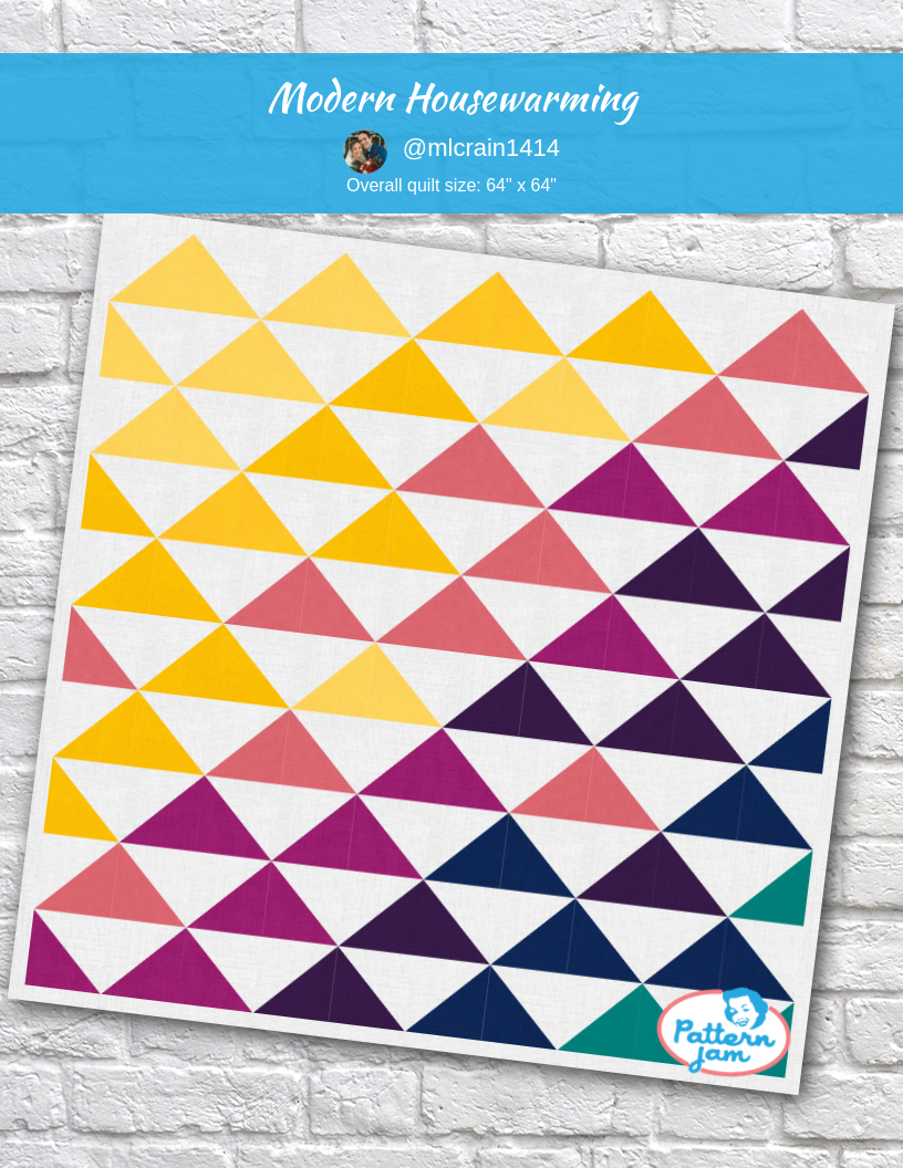Modern Housewarming - custom quilt designed by &#64;mlcrain1414 using PatternJam quilt design software